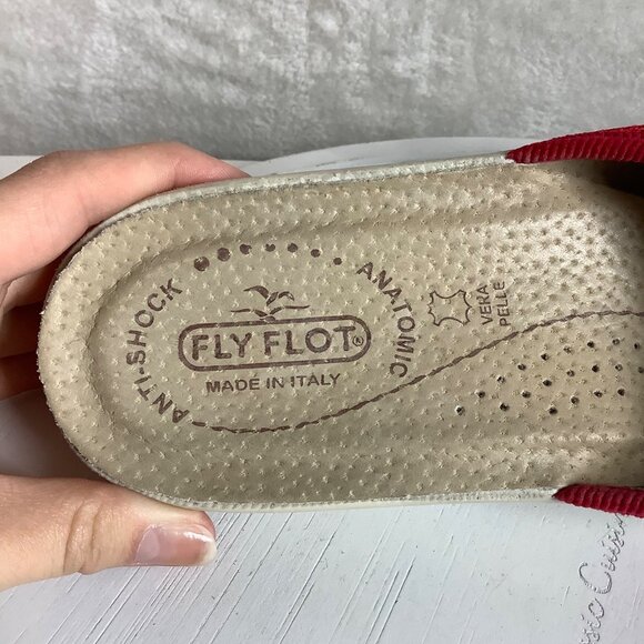 Fly Flot Anatomic Anti Shock Wedge Cloth Slip On Sandals Women EU 40 Italy Made - Picture 4 of 6